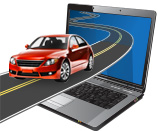 Image of a car and computer